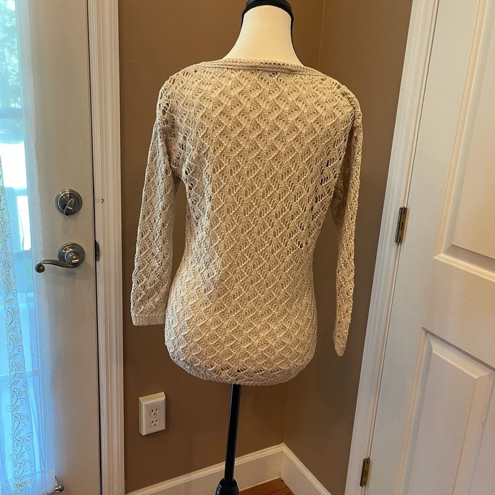 Per Se Silk & Cotton Blend Sweater Size S - Picture 3 of 4